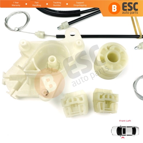 Window Regulator Repair Kit Front Left Door for VW Transporter T5 Caravelle Multivan 2003-2015 7H0837753