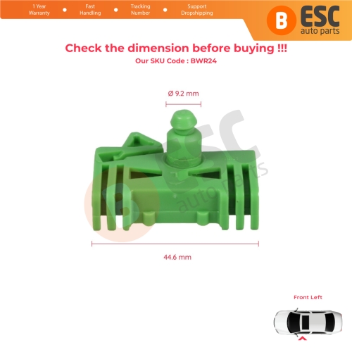 Power Window Regulator Repair Clips Front Left for Peugeot 306 1992-2003 4/5 Door HB Sedan Saloon 9221C2