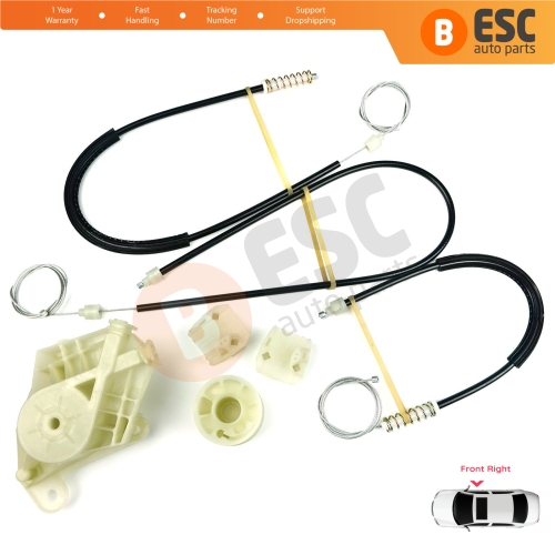 Window Regulator Repair Kit Front Right Door for VW Transporter T5 Caravelle Multivan 2003-2015 7H0837754