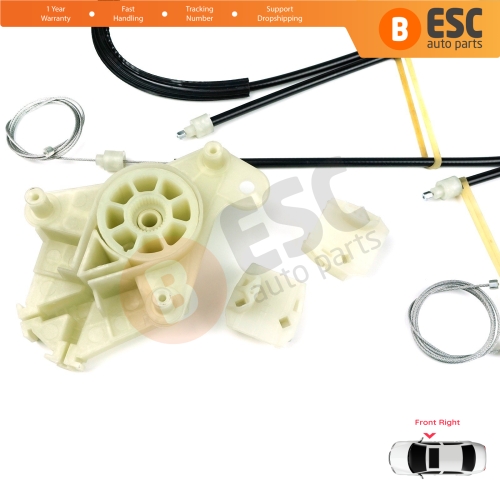 Window Regulator Repair Kit Front Right Door for VW Transporter T5 Caravelle Multivan 2003-2015 7H0837754