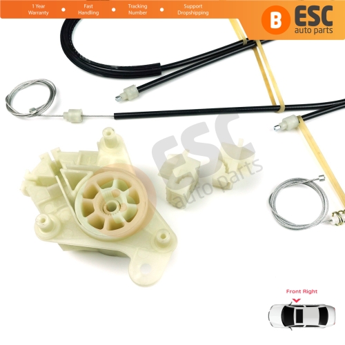 Window Regulator Repair Kit Front Right Door for VW Transporter T5 Caravelle Multivan 2003-2015 7H0837754