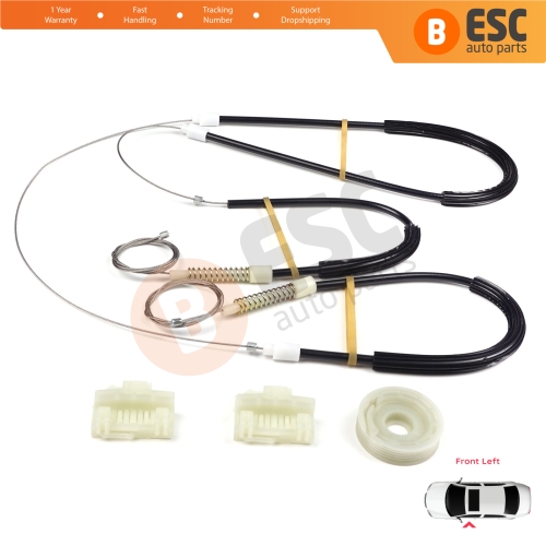 Window Regulator Repair Kit Front Left Door for VW Polo MK3 6N1 6N2 Hatchback 1994-2001 4/5 Door 6N4837461