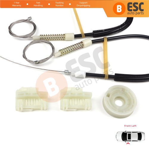 Window Regulator Repair Kit Front Left Door for VW Polo MK3 6N1 6N2 Hatchback 1994-2001 4/5 Door 6N4837461