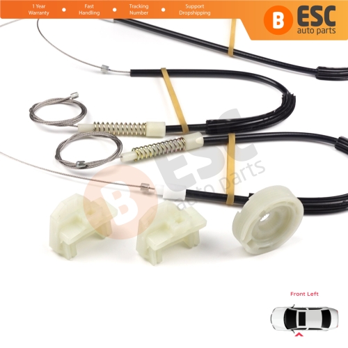 Window Regulator Repair Kit Front Left Door for VW Polo MK3 6N1 6N2 Hatchback 1994-2001 4/5 Door 6N4837461