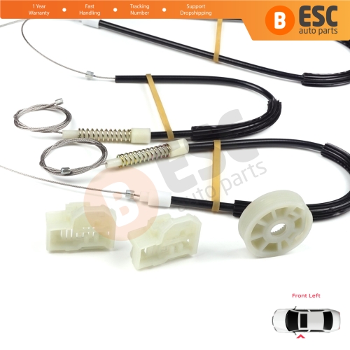 Window Regulator Repair Kit Front Left Door for VW Polo MK3 6N1 6N2 Hatchback 1994-2001 4/5 Door 6N4837461