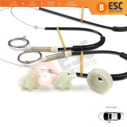 Window Regulator Repair Kit Front Left Door for VW Polo MK3 6N1 6N2 Hatchback 1994-2001 4/5 Door 6N4837461