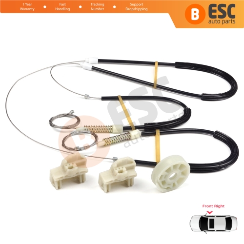 Window Regulator Repair Kit Front Right Door for VW Polo MK3 6N1 6N2 Hatchback 1994-2001 4/5 Door 6N4837462