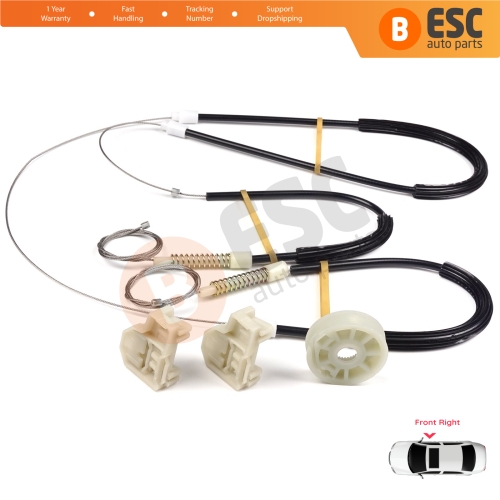 Window Regulator Repair Kit Front Right Door for VW Polo MK3 6N1 6N2 Hatchback 1994-2001 4/5 Door 6N4837462