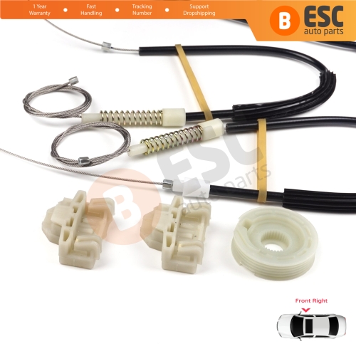 Window Regulator Repair Kit Front Right Door for VW Polo MK3 6N1 6N2 Hatchback 1994-2001 4/5 Door 6N4837462