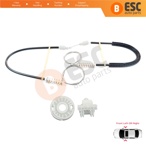Window Regulator Repair Kit Front Left or Right Door for Renault Clio MK2 BB/CB 1998-2012 4/5 Door 7700842240 7700842241