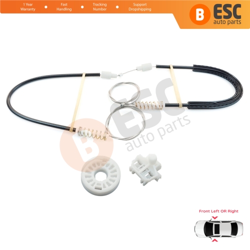 Window Regulator Repair Kit Front Left or Right Door for Renault Clio MK2 BB/CB 1998-2012 4/5 Door 7700842240 7700842241