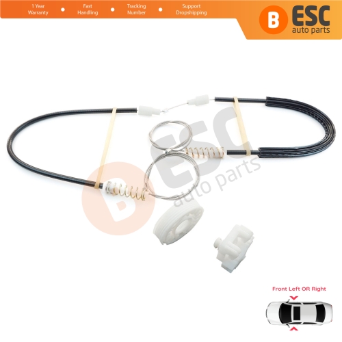 Window Regulator Repair Kit Front Left or Right Door for Renault Clio MK2 BB/CB 1998-2012 4/5 Door 7700842240 7700842241