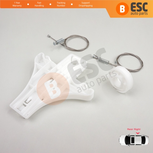 Window Regulator Repair Kit Rear Right Door for VW Passat B5 B5.5 3B 3BG Skoda Superb MK1 B5 3U 3B5839462