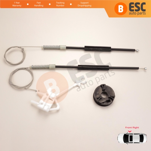 Window Regulator Repair Kit Front Right Door for Fiat Doblo MK1 MPV Van 119 223 2001-2010 51718403