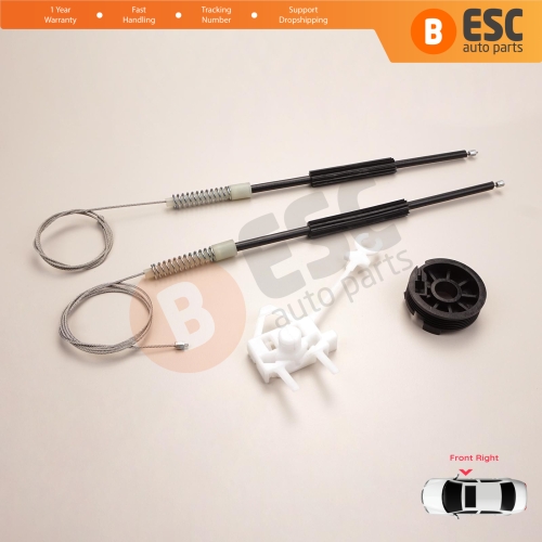 Window Regulator Repair Kit Front Right Door for Fiat Doblo MK1 MPV Van 119 223 2001-2010 51718403