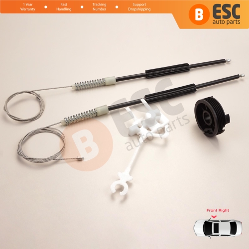 Window Regulator Repair Kit Front Right Door for Fiat Doblo MK1 MPV Van 119 223 2001-2010 51718403