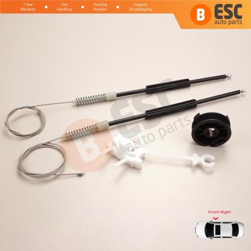 Window Regulator Repair Kit Front Right Door for Fiat Doblo MK1 MPV Van 119 223 2001-2010 51718403