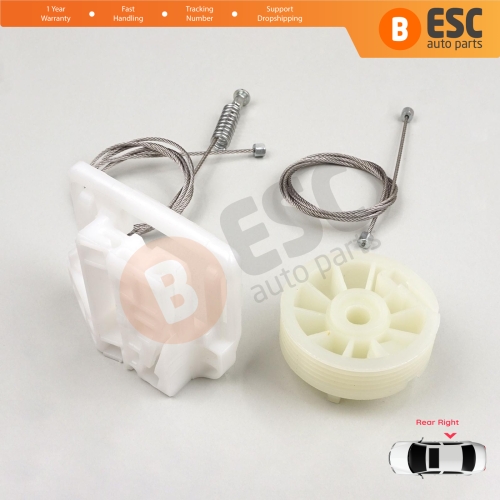 Window Regulator Repair Kit Rear Right Door for Renault Megane MK2 2002-2008 4/5 Door 82000280068