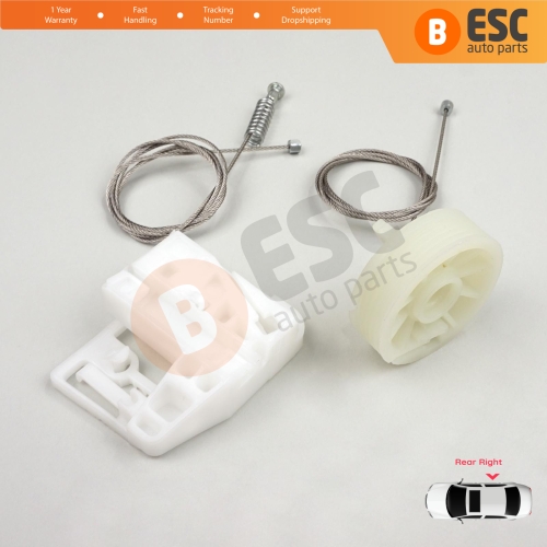 Window Regulator Repair Kit Rear Right Door for Renault Megane MK2 2002-2008 4/5 Door 82000280068