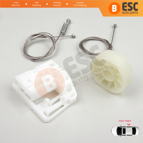 Window Regulator Repair Kit Rear Right Door for Renault Megane MK2 2002-2008 4/5 Door 82000280068