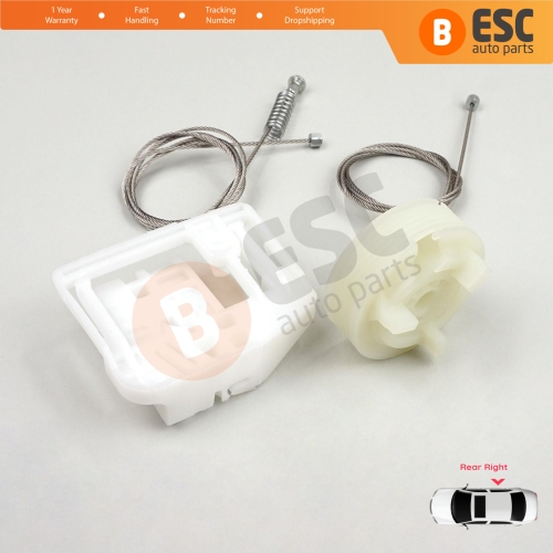 Window Regulator Repair Kit Rear Right Door for Renault Megane MK2 2002-2008 4/5 Door 82000280068