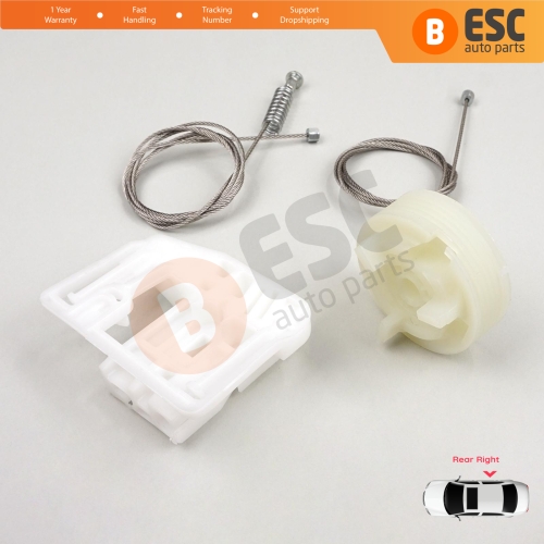 Window Regulator Repair Kit Rear Right Door for Renault Megane MK2 2002-2008 4/5 Door 82000280068