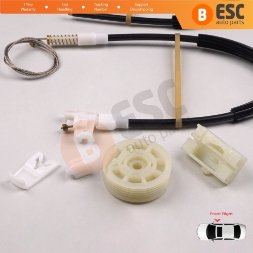 Window Regulator Repair Kit Front Right Door for Renault Megane MK1 X64 1996-2003 4/5 Door 7700834346