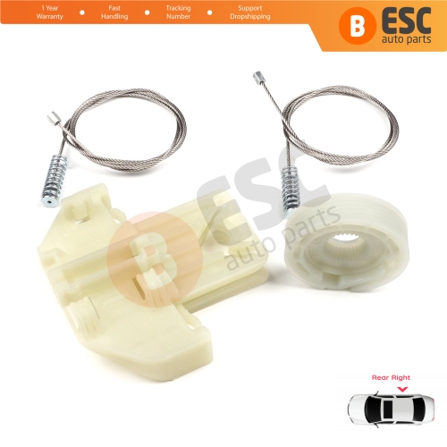 Window Regulator Repair Kit Rear Right Door for Ford Focus MK1 4/5 Door Hatchback Sedan Estate Wagon 1138203