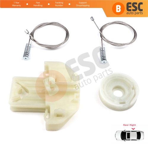 Window Regulator Repair Kit Rear Right Door for Ford Focus MK1 4/5 Door Hatchback Sedan Estate Wagon 1138203