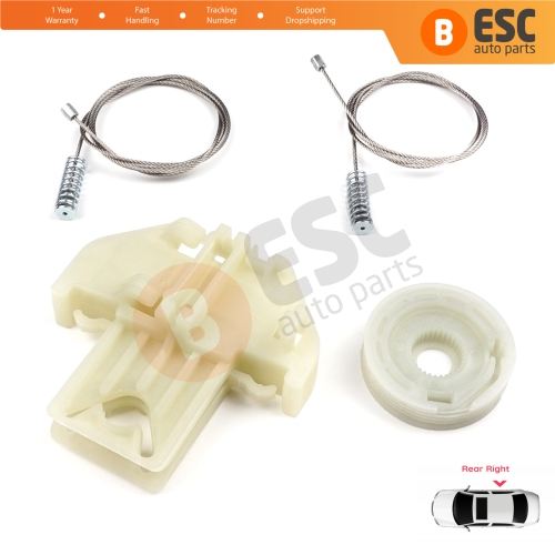 Window Regulator Repair Kit Rear Right Door for Ford Focus MK1 4/5 Door Hatchback Sedan Estate Wagon 1138203