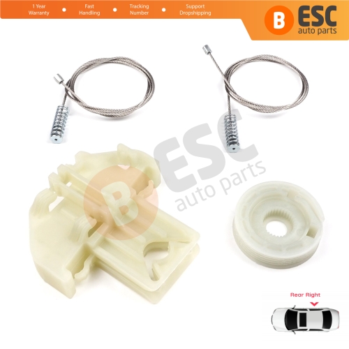 Window Regulator Repair Kit Rear Right Door for Ford Focus MK1 4/5 Door Hatchback Sedan Estate Wagon 1138203