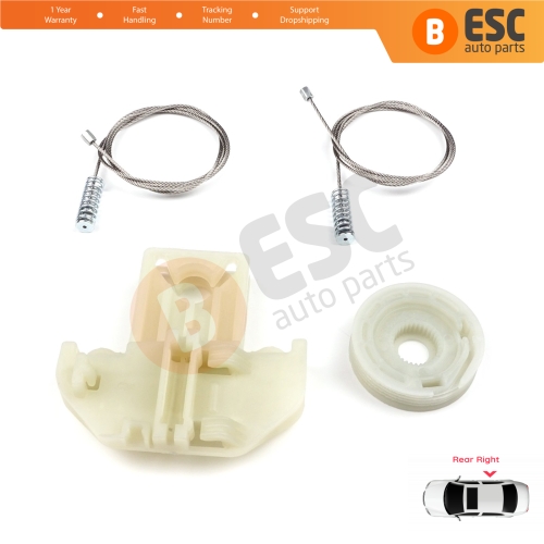 Window Regulator Repair Kit Rear Right Door for Ford Focus MK1 4/5 Door Hatchback Sedan Estate Wagon 1138203