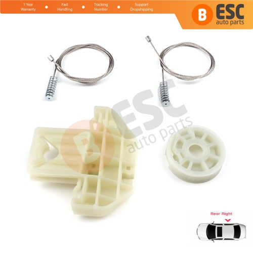 Window Regulator Repair Kit Rear Right Door for Ford Focus MK1 4/5 Door Hatchback Sedan Estate Wagon 1138203
