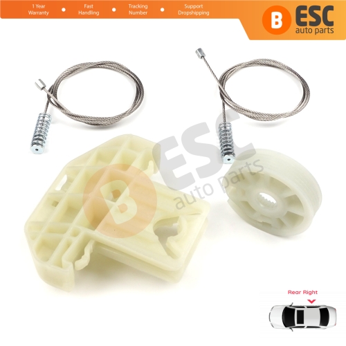 Window Regulator Repair Kit Rear Right Door for Ford Focus MK1 4/5 Door Hatchback Sedan Estate Wagon 1138203