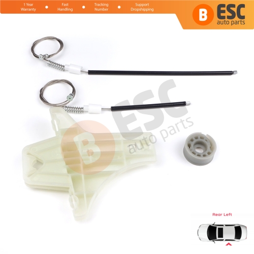 Window Regulator Repair Kit Rear Left Door for VW Jetta Golf MK5 A5 1K R32 GTI Rabbit Plus 5M1 1K4839461