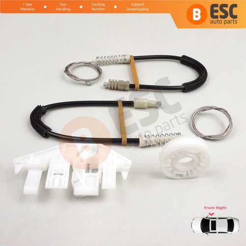 Window Regulator Repair Kit Front Right Door for Peugeot 406 8B 8E/F 1995-2004 4/5 Door 9222F4