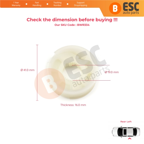 Window Regulator Wheel Rear Left for BMW 5 Series E39 51358159835-51358252430