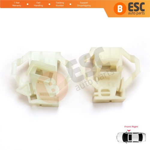 Window Regulator Repair Clips Front Right for VW Polo Classic 6V Caddy MK2 Seat Cordoba MK1 Ibiza MK2 Inca Skoda Octavia MK1 1U 6K4837402