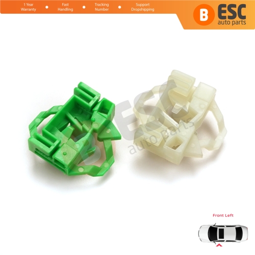 Window Regulator Repair Clips Front Left for VW Polo Classic 6V Caddy MK2 Seat Cordoba MK1 Ibiza MK2 Inca Skoda Octavia MK1 1U 6K4837401