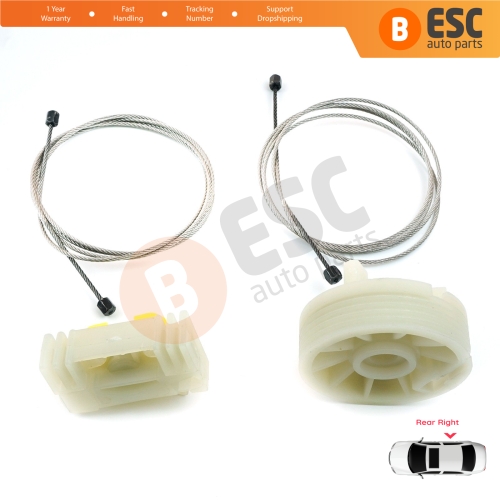Window Regulator Repair Set Rear Right Door for Vauxhall Opel Meriva MK1 A X03 2003-2010 93362664