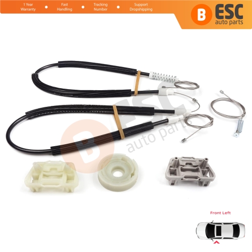 Power Window Regulator Repair Set Front Left Door for Ford Focus MK1 2000-2007 4/5 Door 6S4Z5423201BA