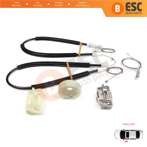 Power Window Regulator Repair Set Front Left Door for Ford Focus MK1 2000-2007 4/5 Door 6S4Z5423201BA