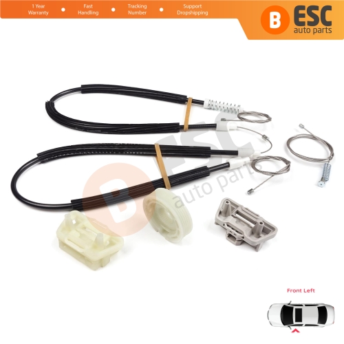 Power Window Regulator Repair Set Front Left Door for Ford Focus MK1 2000-2007 4/5 Door 6S4Z5423201BA