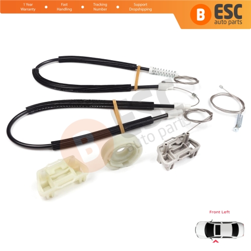 Power Window Regulator Repair Set Front Left Door for Ford Focus MK1 2000-2007 4/5 Door 6S4Z5423201BA