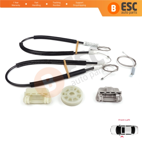 Power Window Regulator Repair Set Front Left Door for Ford Focus MK1 2000-2007 4/5 Door 6S4Z5423201BA