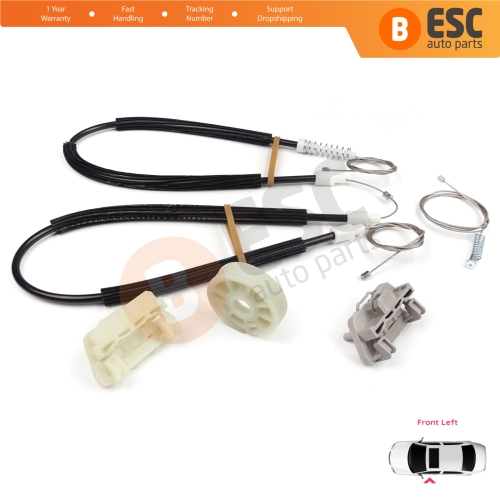 Power Window Regulator Repair Set Front Left Door for Ford Focus MK1 2000-2007 4/5 Door 6S4Z5423201BA