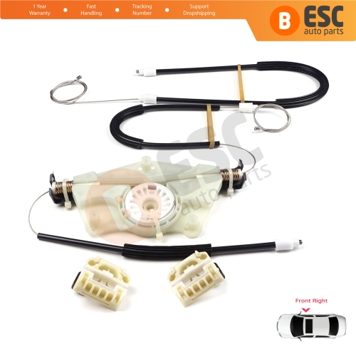 Power Window Regulator Repair Set Front Right Door for Skoda Fabia MK1 1999-2008 4/5 Door Praktik Van 6Y1837462