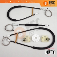 Power Window Regulator Repair Set Front Right or Left Door for VW New Beetle C1 1C1 1997-2011 3-Door Hatchback 1C0837655 1C0837656