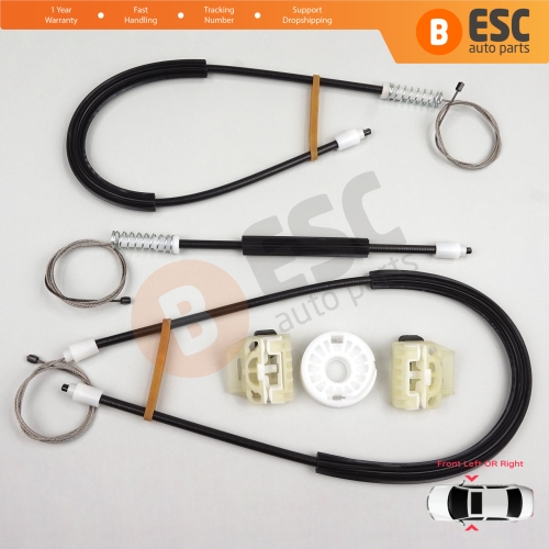 Power Window Regulator Repair Set Front Right or Left Door for VW New Beetle C1 1C1 1997-2011 3-Door Hatchback 1C0837655 1C0837656