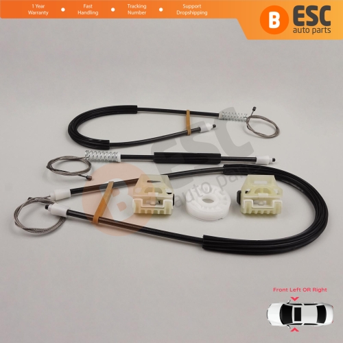 Power Window Regulator Repair Set Front Right or Left Door for VW New Beetle C1 1C1 1997-2011 3-Door Hatchback 1C0837655 1C0837656